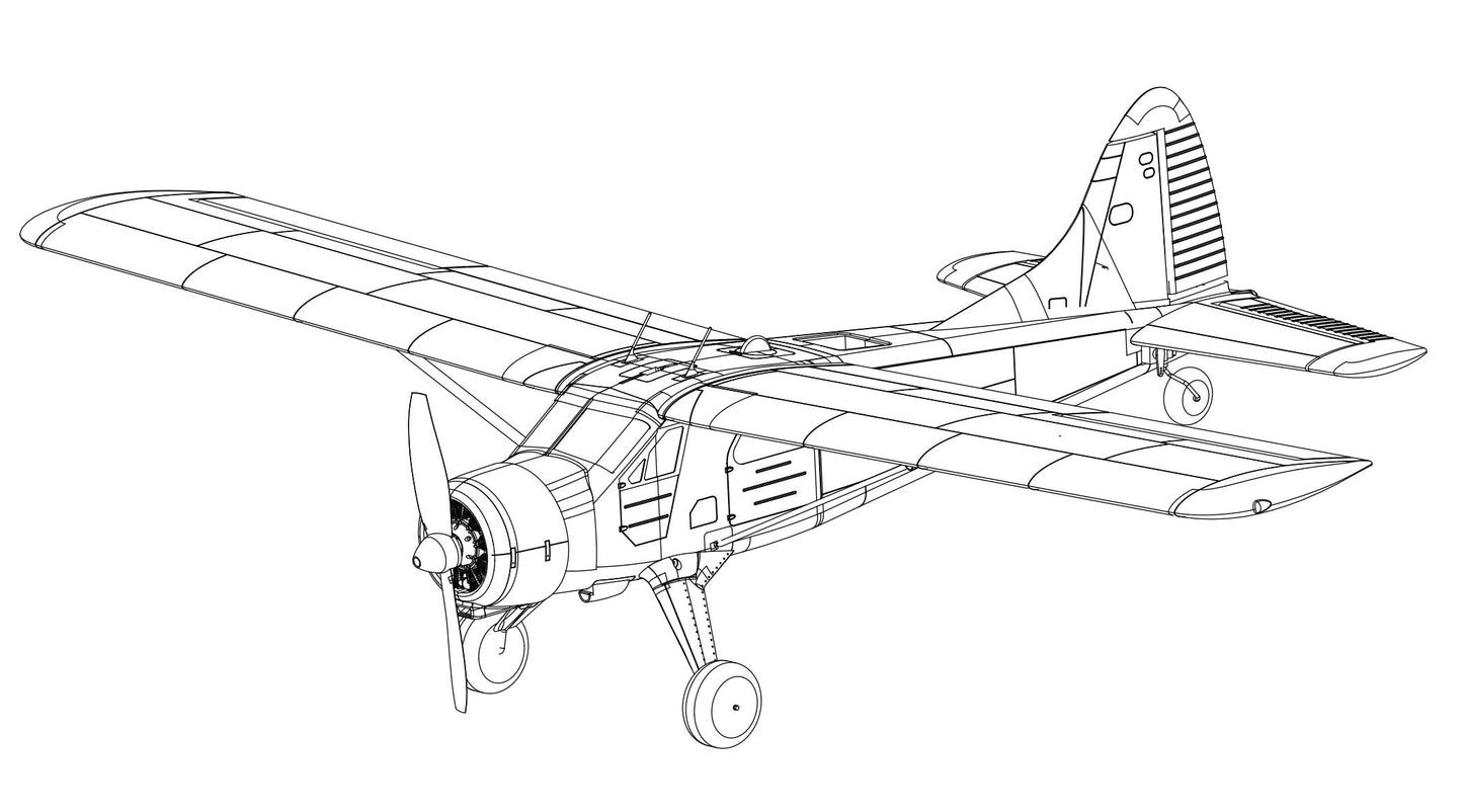 1/18 800mm Beaver RTF kit - Yellow