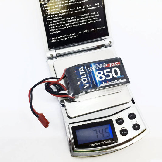 RC-factory acc lipo Volta 850 mAh 3s 70C BA05