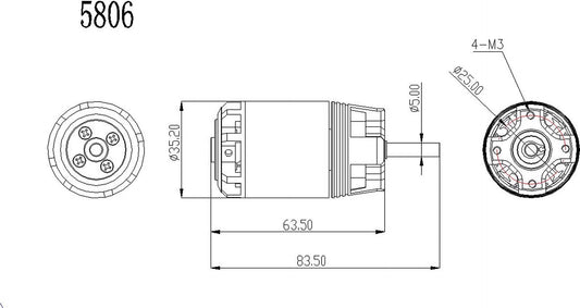 Robbe Modellsport RO-POWER TORQUE 3526 870 K/V Brushless Motor