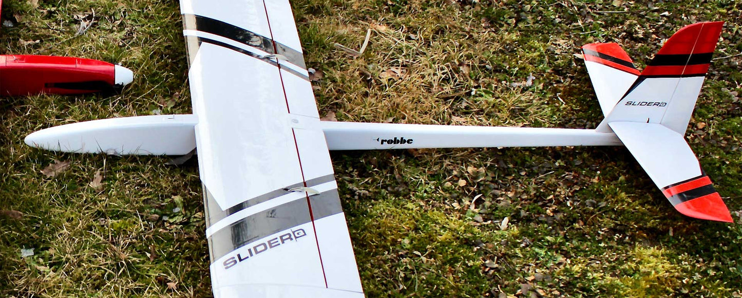 Robbe Modellsport Slider Q High Performance 4-Klappen Segelflugmodell, Sperrholz/Balsa-Holzbausatz "Made in Austria"