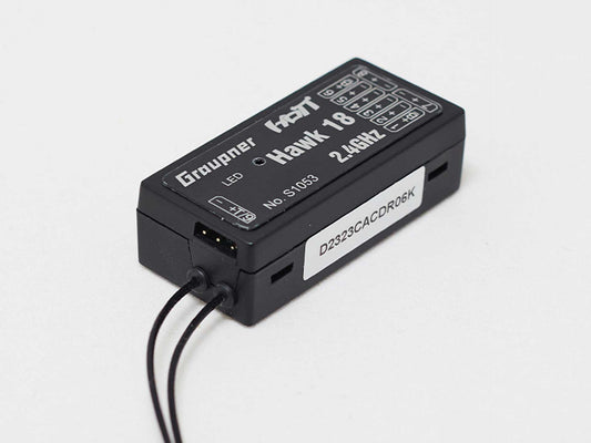 GRAUPNER Hawk 18 HoTT Empfänger mit 3-Achs-Gyro und Vario (9-Kanal)