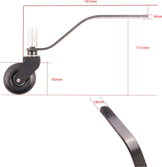 Robbe Modellsport Heckfahrwerk Carbon mit Rad Ø 45mm 100cc