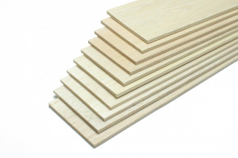 Balsa Brettchen 8,0 x 100 x 1000mm (VE=10St.)