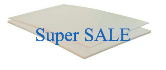 1/2 Box - 10 pcs Depron foam 12mm white ± 80x60cm (31,5"x23,5") 5m2