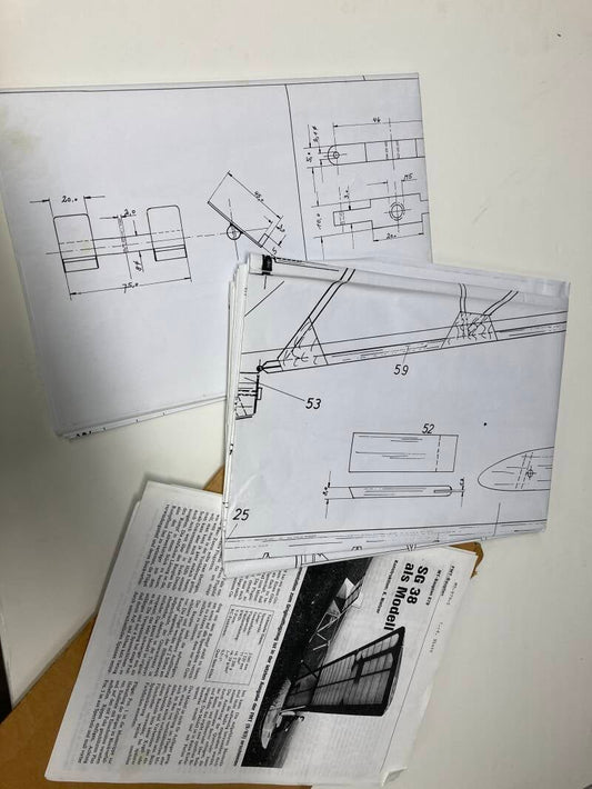 Used drawing for plane SG38 2.000mm Span #071