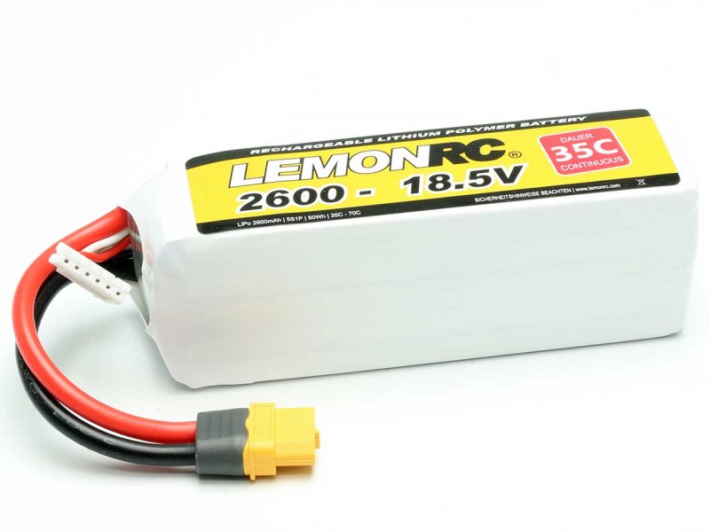 LiPo Akku LEMONRC 2600 - 18.5V (35C)