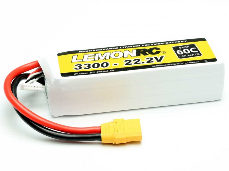 LiPo Akku LEMONRC 3300 - 22.2V (60C) XT90