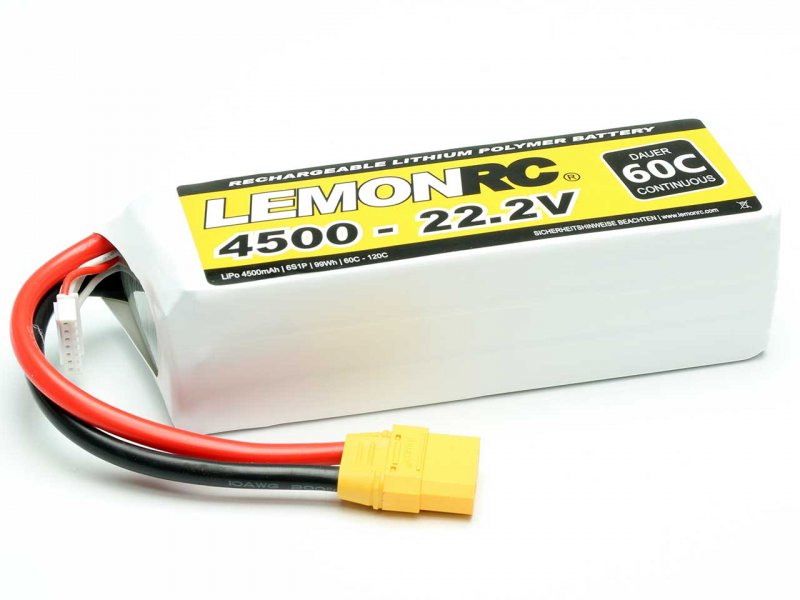 LiPo Akku LEMONRC 4500 - 22.2V (60C) XT90