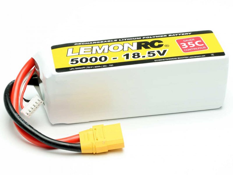 LiPo Akku LEMONRC 5000 - 18.5V (35C)