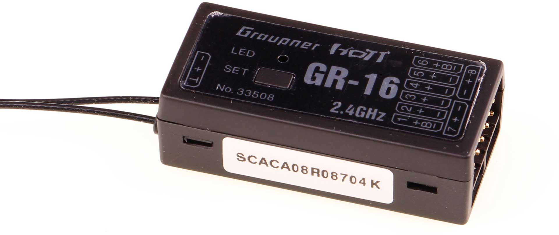 GRAUPNER GR-16 2,4GHZ HOTT 8K EMPFÄNGER