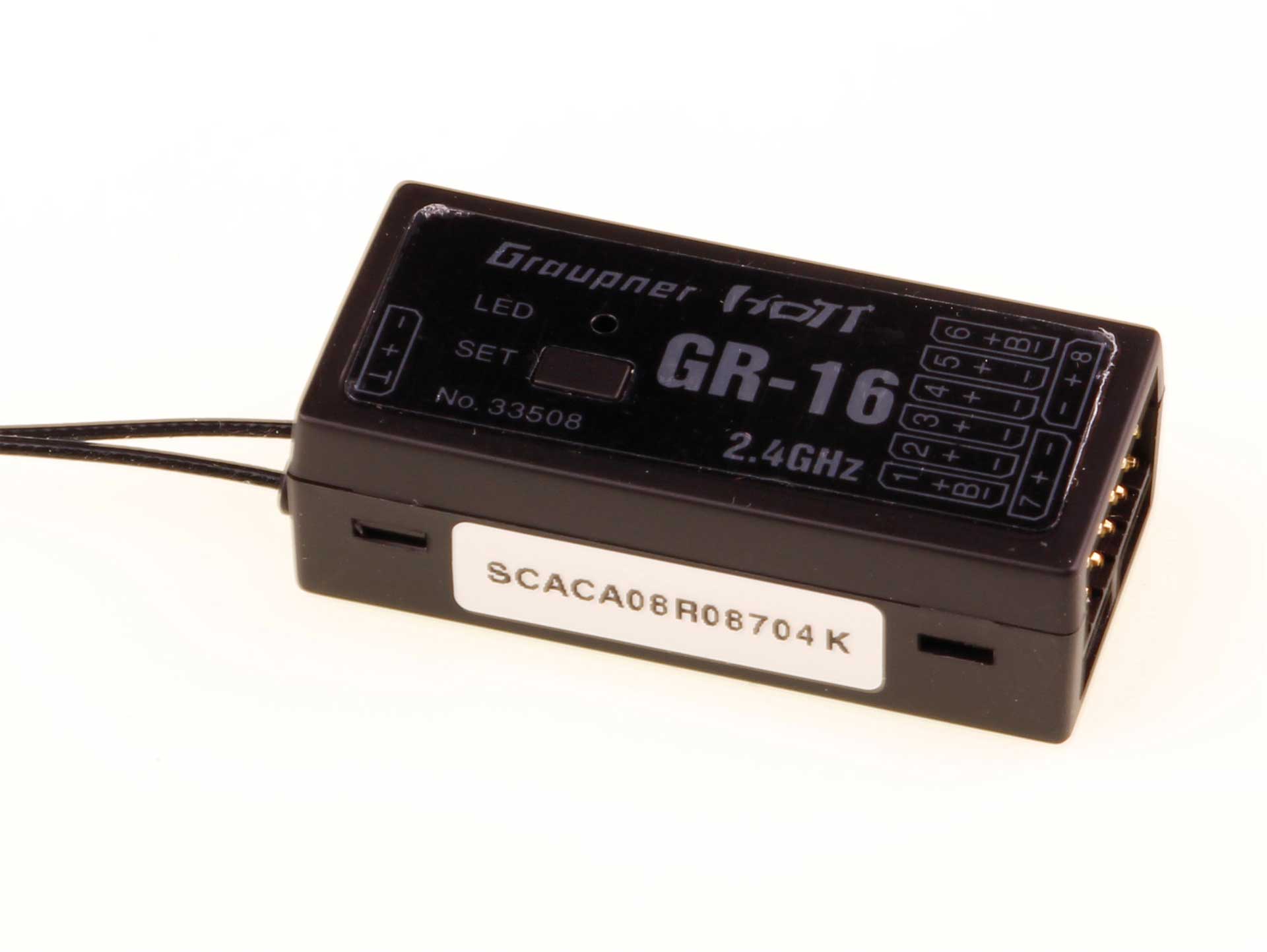 GRAUPNER GR-16 2,4GHZ HOTT 8K EMPFÄNGER