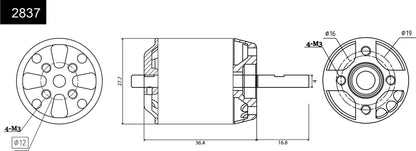 Robbe Modellsport RO-POWER TORQUE 2837 1100 K/V Brushless Motor