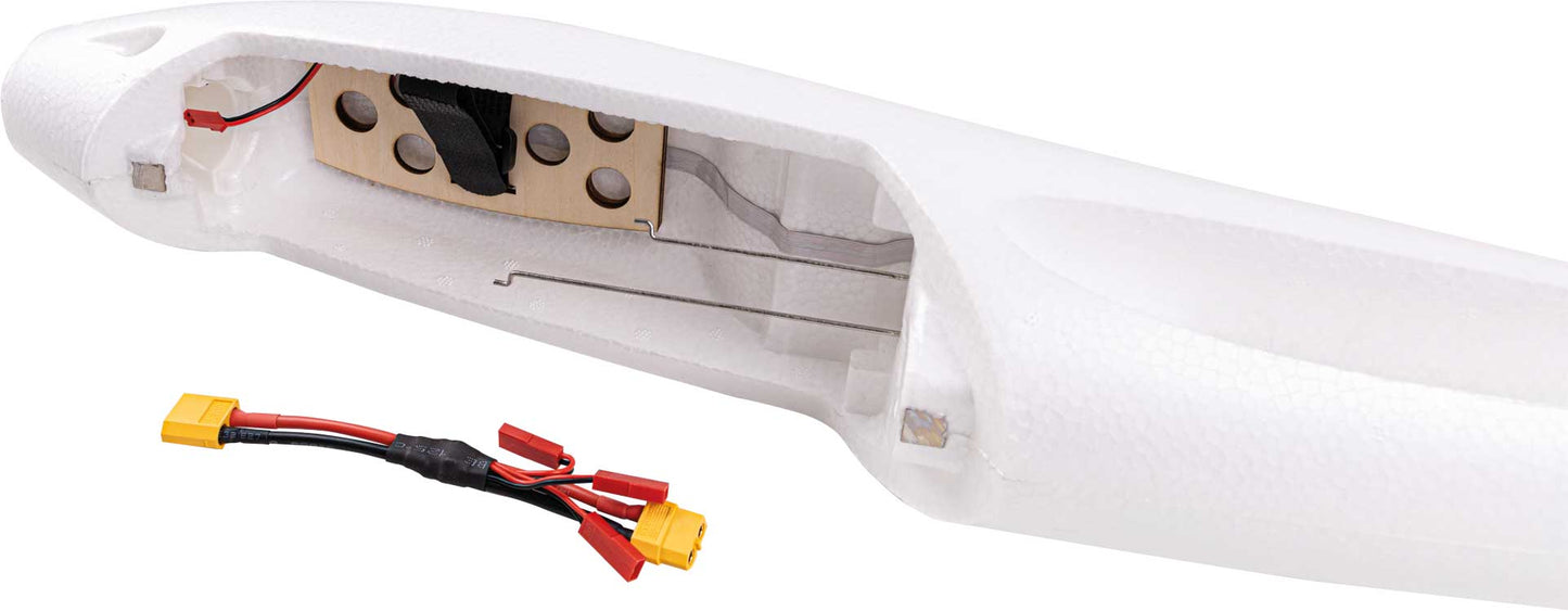 Robbe Modellsport RUMPF ARCUS II NIGHT OHNE SERVOS UND ANTR IEB, KABINENHAUBE, MIT LED BELEUCHTUNG