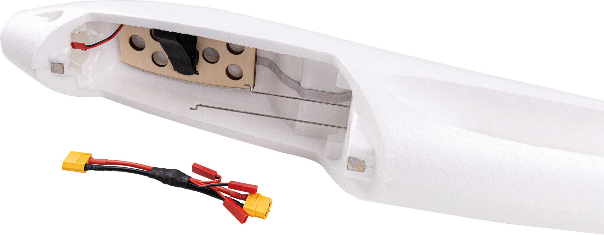 Robbe Modellsport RUMPF ARCUS II NIGHT OHNE SERVOS UND ANTR IEB, KABINENHAUBE, MIT LED BELEUCHTUNG