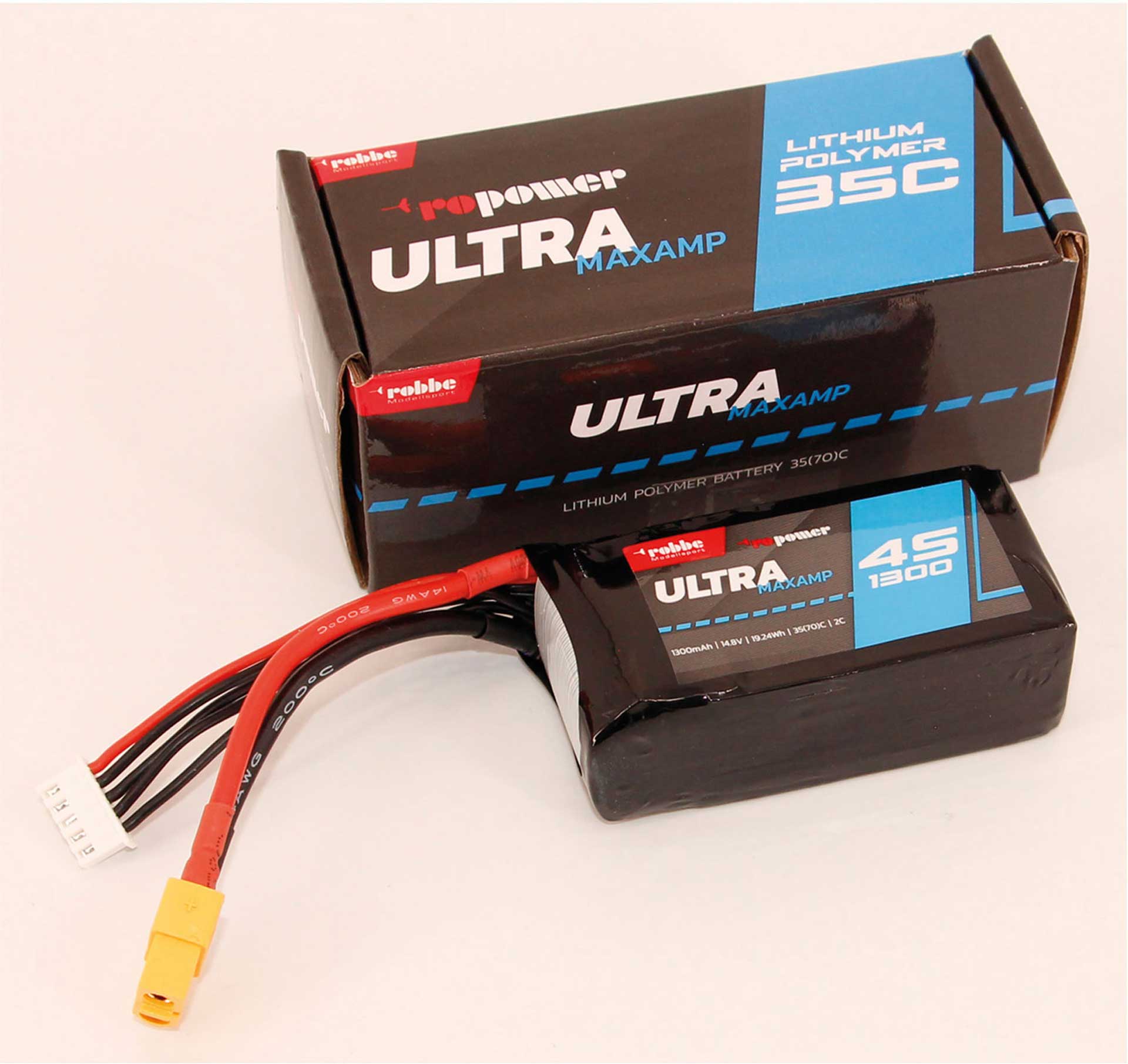 Robbe Modellsport RO-POWER ULTRA MAXAMP 1300MAH 14,8 VOLT 4S 35(70)C LIPO AKKU