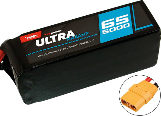Robbe Modellsport RO-POWER ULTRA MAXAMP 5000MAH 22,2 VOLT 6S 35(70)C LIPO AKKU XT-90