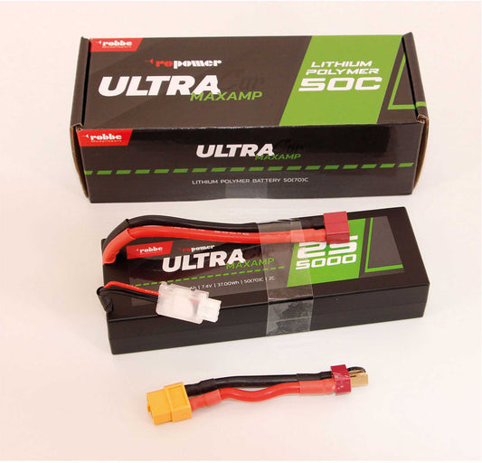 Robbe Modellsport RO-POWER ULTRA MAXAMP CAR 5000MAH 7,4 VOLT 2S 35(70)C LIPO AKKU T-(XT-60) Stecker