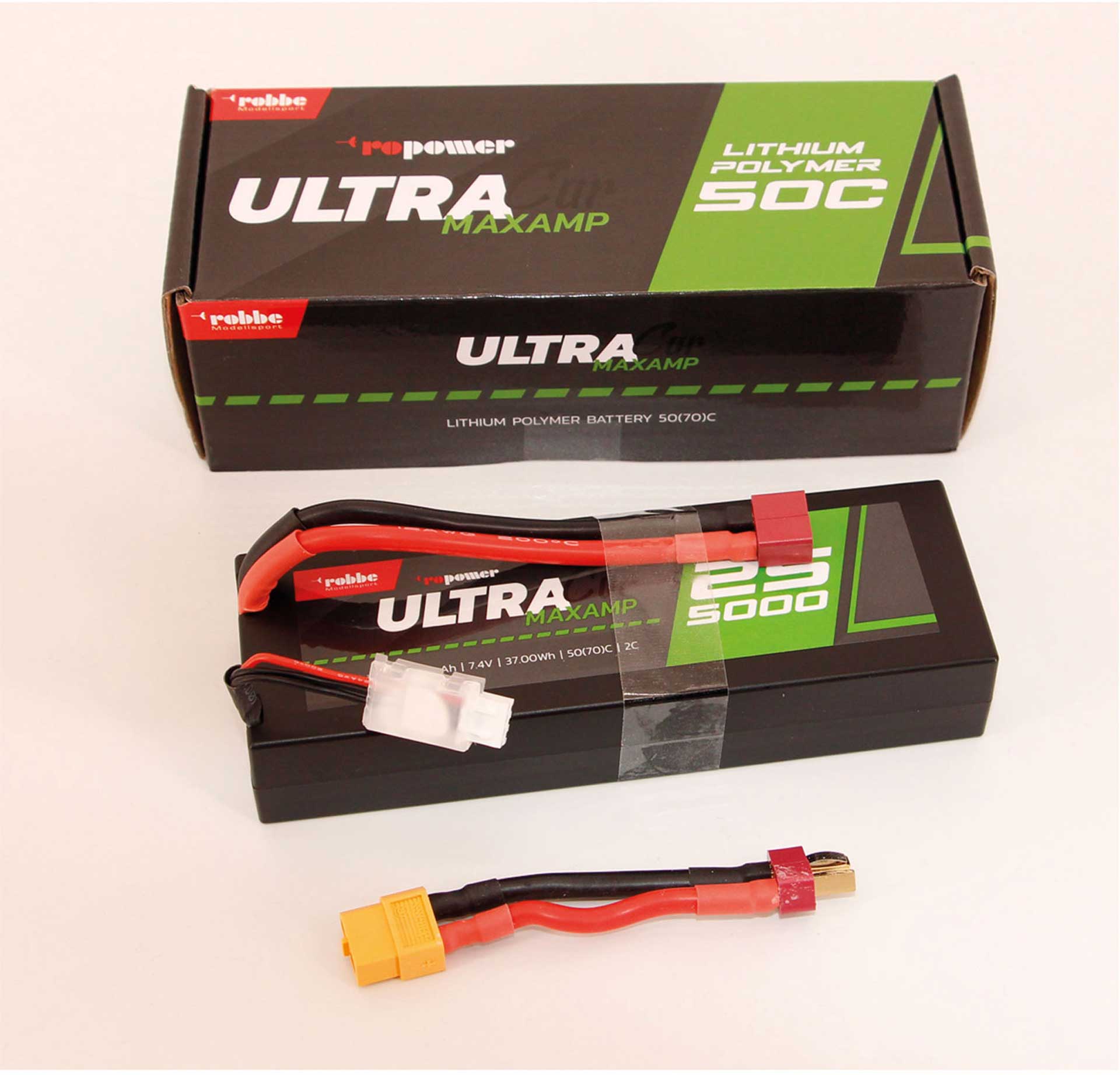 Robbe Modellsport RO-POWER ULTRA MAXAMP CAR 5000MAH 7,4 VOLT 2S 35(70)C LIPO AKKU T-(XT-60) Stecker