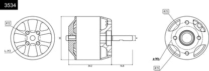 Robbe Modellsport RO-POWER TORQUE 3534 500 K/V NAVY Motor