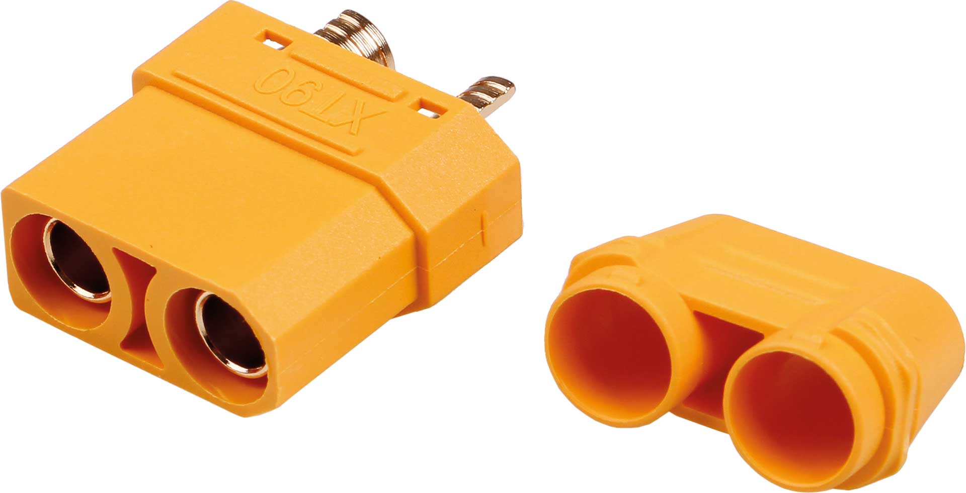 Robbe Modellsport XT-90 Buchsen mit Lötpin Abdeckung 100Stk. Großpackung (Kontakt = Buchse)