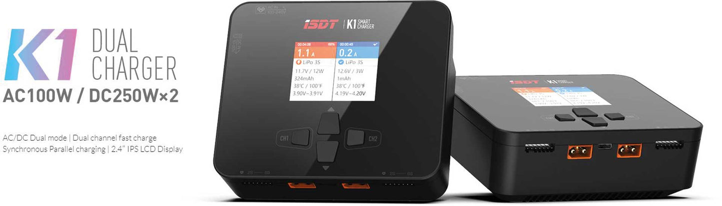 ISDT K1 Dual Charger AC 100W / DC 250Wx2 Ladegerät
