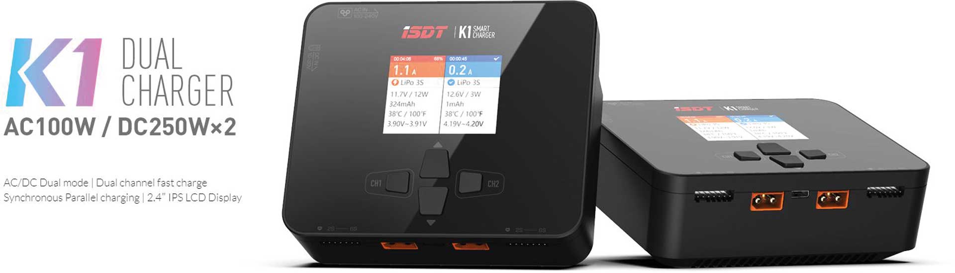 ISDT K1 Dual Charger AC 100W / DC 250Wx2 Ladegerät