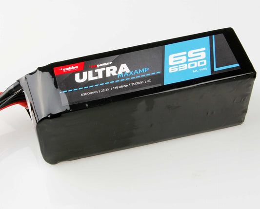 Robbe Modellsport RO-POWER ULTRA MAXAMP 6300MAH 22,2 VOLT 6S 35(70)C LIPO AKKU XT-90