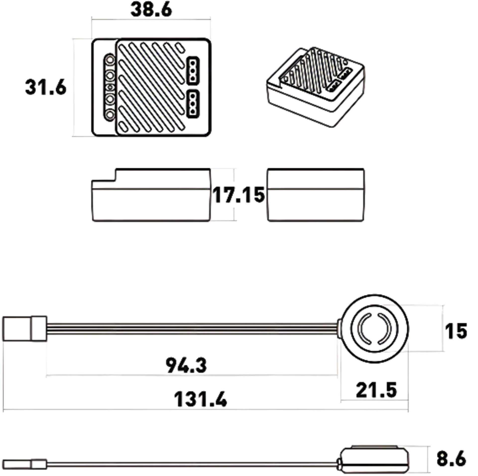 ISDT ESC 70 70(120)A 2-3S Brushed wasserdicht Regler für RC Car Tourenwagen/Buggies/Trucks/Rock Crawler
