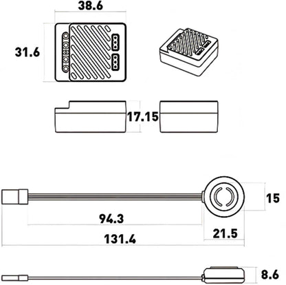 ISDT ESC 70 70(120)A 2-3S Brushed wasserdicht Regler für RC Car Tourenwagen/Buggies/Trucks/Rock Crawler