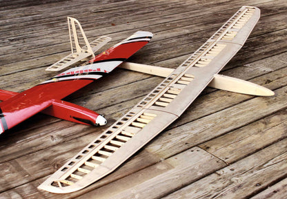 Robbe Modellsport Slider Q High Performance 4-Klappen Segelflugmodell, Sperrholz/Balsa-Holzbausatz  "Made in Austria"