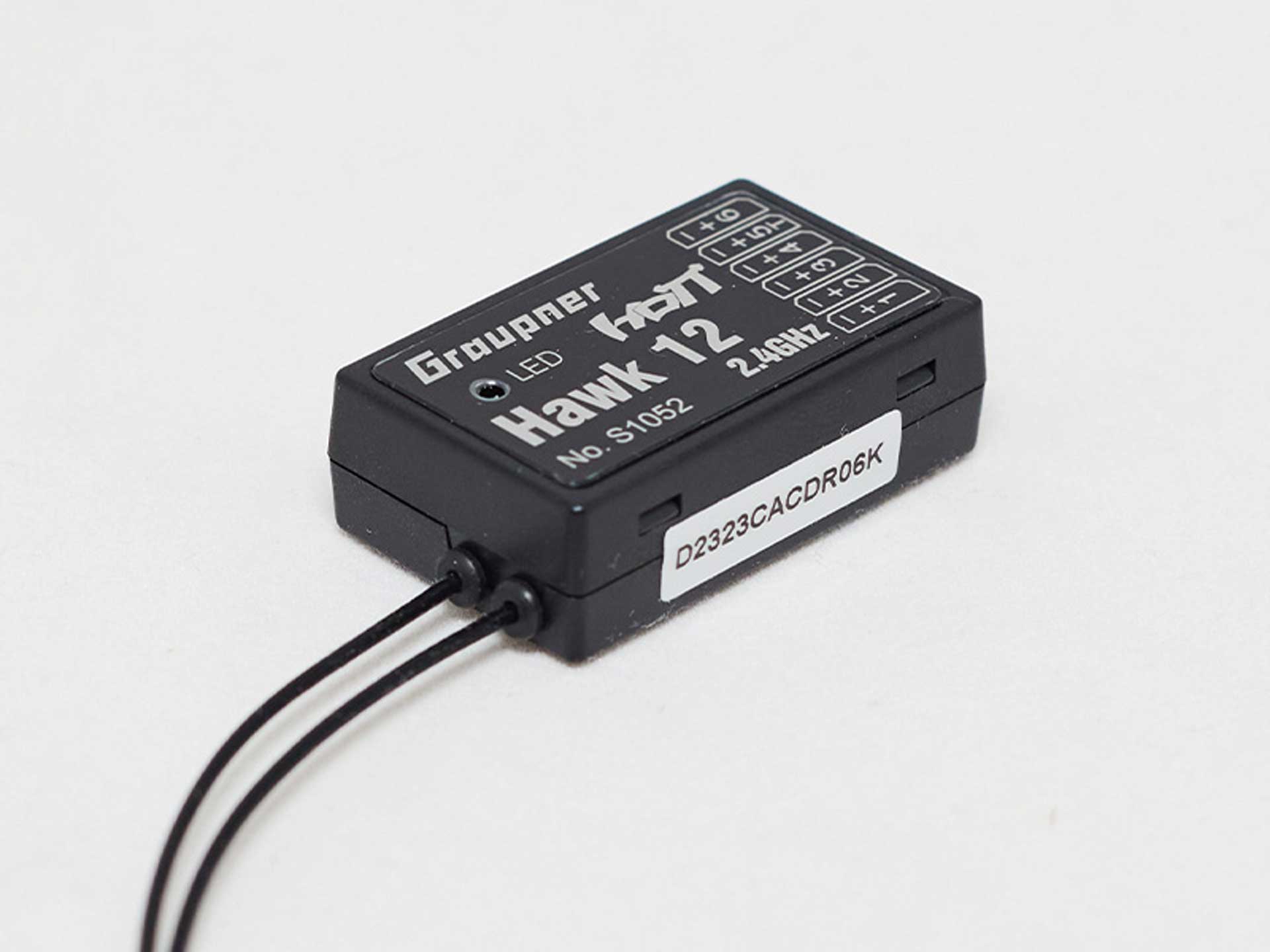 GRAUPNER Hawk 12 HoTT Empfänger mit 3-Achs-Gyro und Vario (6-Kanal)