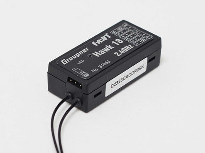 GRAUPNER Hawk 18 HoTT Empfänger mit 3-Achs-Gyro und Vario (9-Kanal)