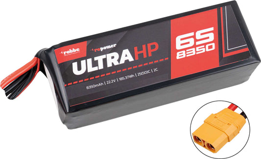 Robbe Modellsport RO-POWER ULTRA HP 8350MAH 22,2V 6S 25(50)C LiPo Akku XT-90 (185,4Wh)