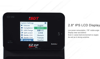 ISDT K2Zip AC/DC Dual Channel Smart Ladegerät -20A, 1-8S