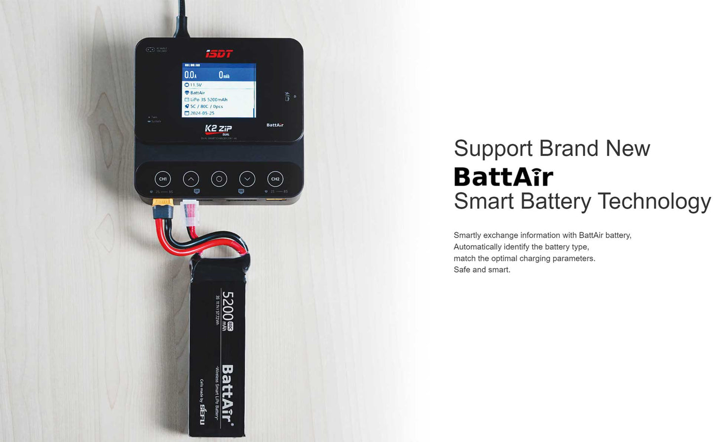 ISDT K2Zip AC/DC Dual Channel Smart Ladegerät -20A, 1-8S