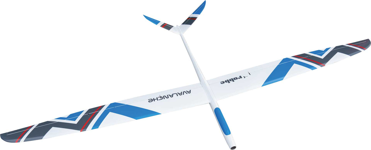 Robbe Modellsport Avalanche ARF Voll-CFK 2,8m Elektro Segler, Voll-Carbon, weiß-blau