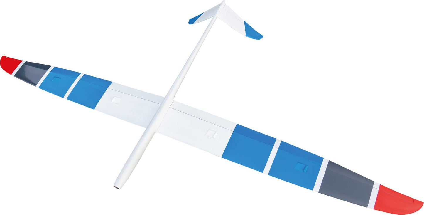 Robbe Modellsport Avalanche ARF Voll-CFK 2,8m Elektro Segler, Voll-Carbon, weiß-blau