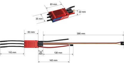 Robbe Modellsport Ro-Control 8-120 V2 3-8S -120(150)A 5-8,4V/10(30)A Switch BEC Regler