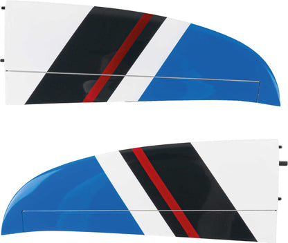 Robbe Modellsport V-Leitwerk Avalanche ARF Voll-CFK Elekrik Version, weiss/blau, Paar