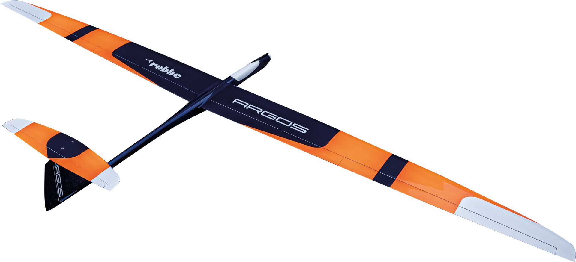 Robbe Modellsport ARGOS ARF Voll-CFK 2,75m Elektro Segler Voll-Carbon, Weiss/Blau/Neon Orange