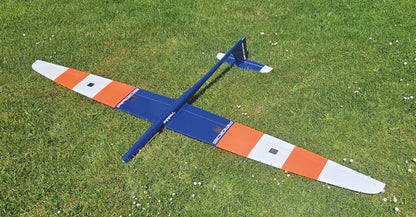 Robbe Modellsport ARGOS ARF Voll-CFK 2,75m Elektro Segler Voll-Carbon, Weiss/Blau/Neon Orange