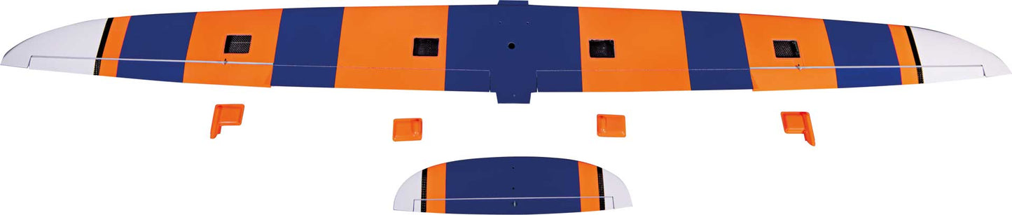 Robbe Modellsport Amplitude ARF 1,8m Voll-Carbon Neon Orange/Blau, Sichtcarbon