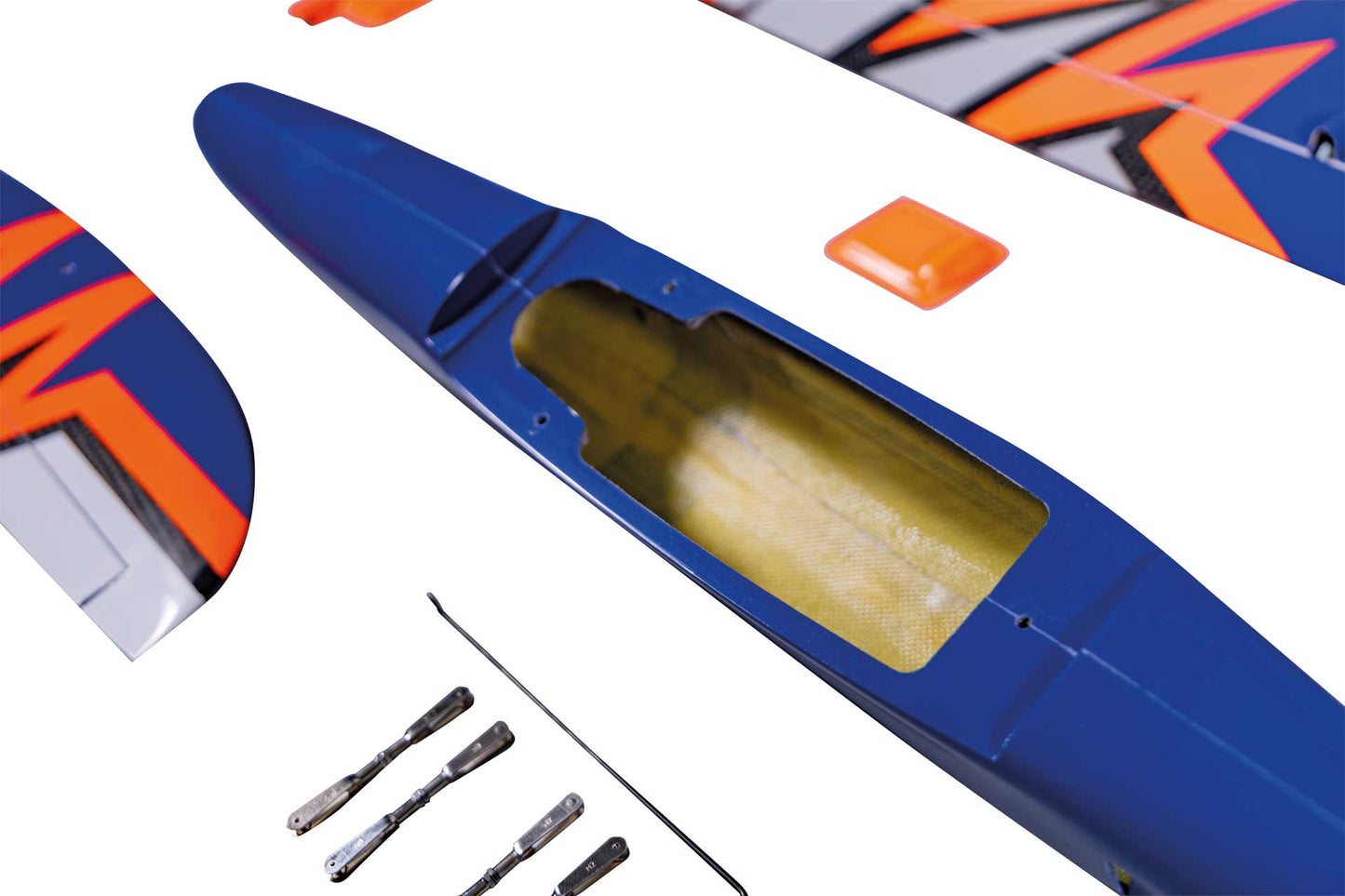 Robbe Modellsport Amplitude ARF 1,8m Voll-Carbon Neon Orange/Blau, Sichtcarbon