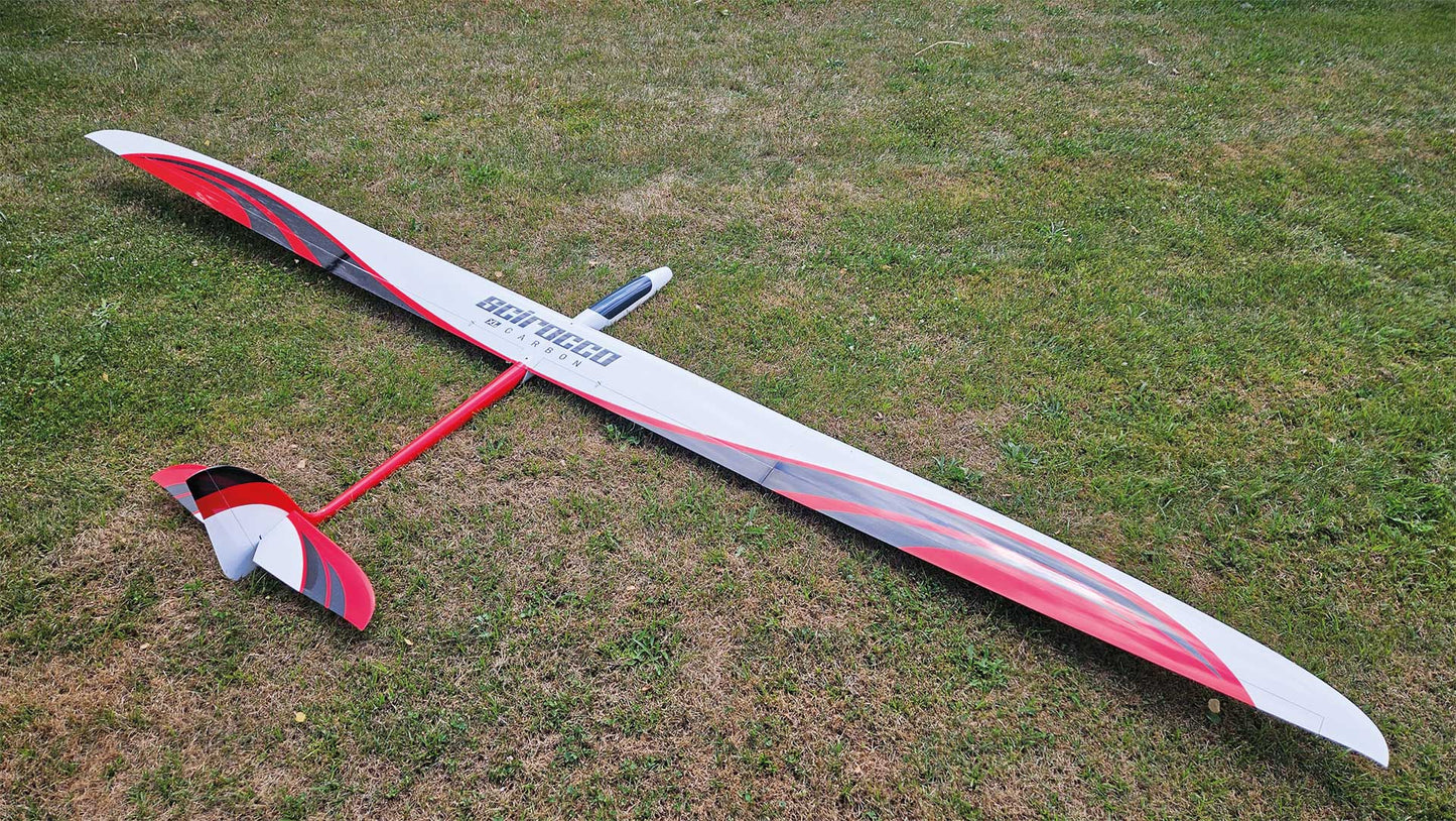 Robbe Modellsport Scirocco XL 4,5m ARF (Weiss) Voll-Carbon Hochleistungssegler mit 4-Klappenflügel
