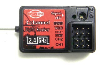 Waterproof receiver for 2,4ghz transmitter (BSD7070)