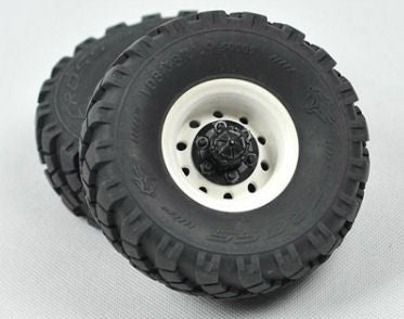 1.9' complete tyres white hub,2unit/kit