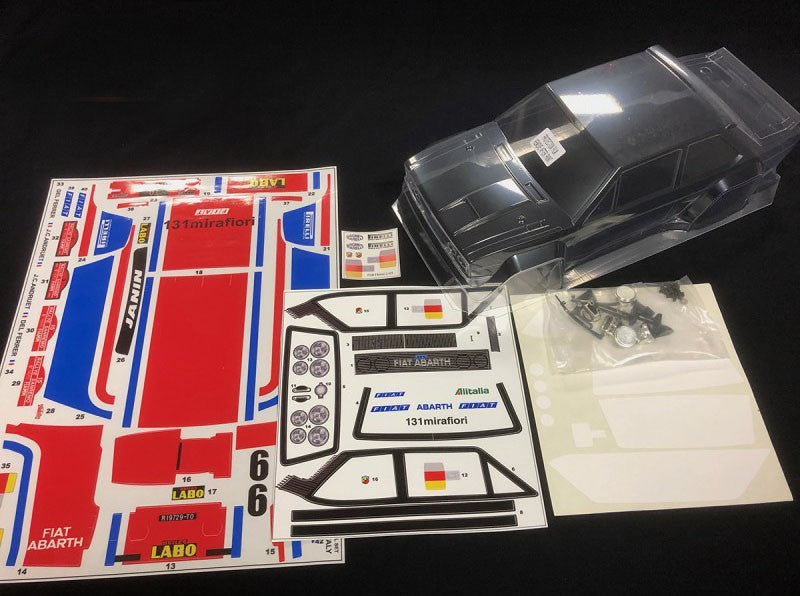 Fiat 131 Abarth WRC transparent body with Fiat France stickers