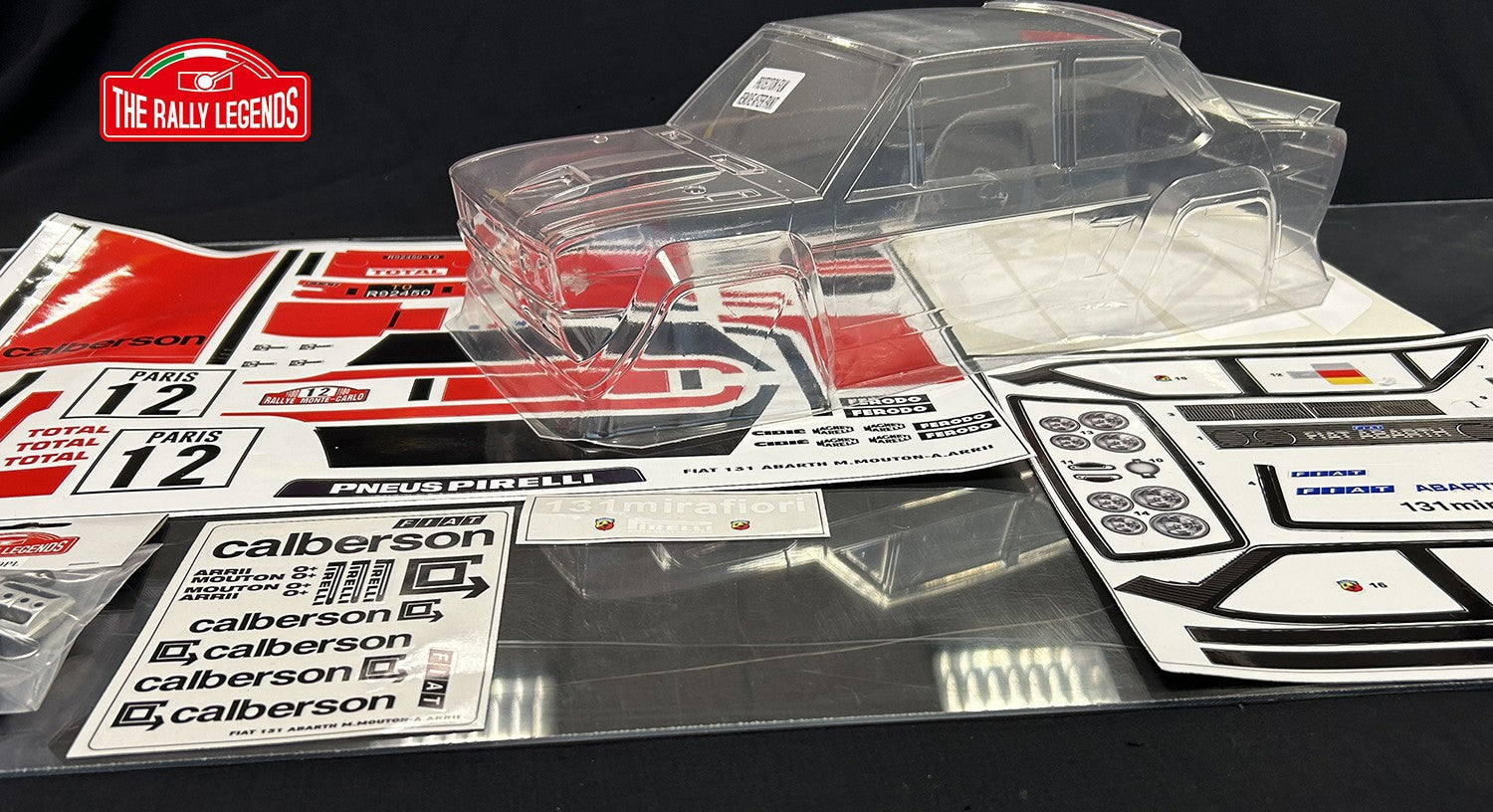 Fiat 131 Abarth Clear body with Calberson Decals