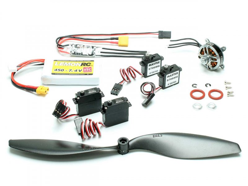 Antrieb + Servos Bücker Jungmeister