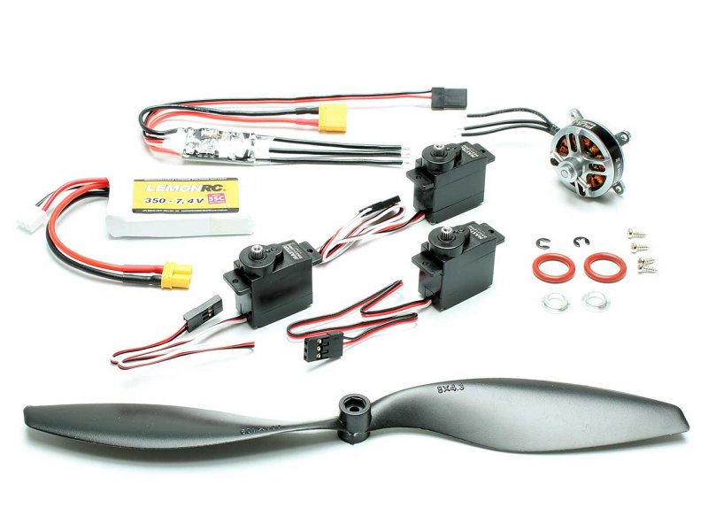 Antrieb + Servos Cartoon Warbird